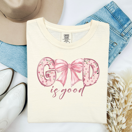 God Is Good Bow Tee