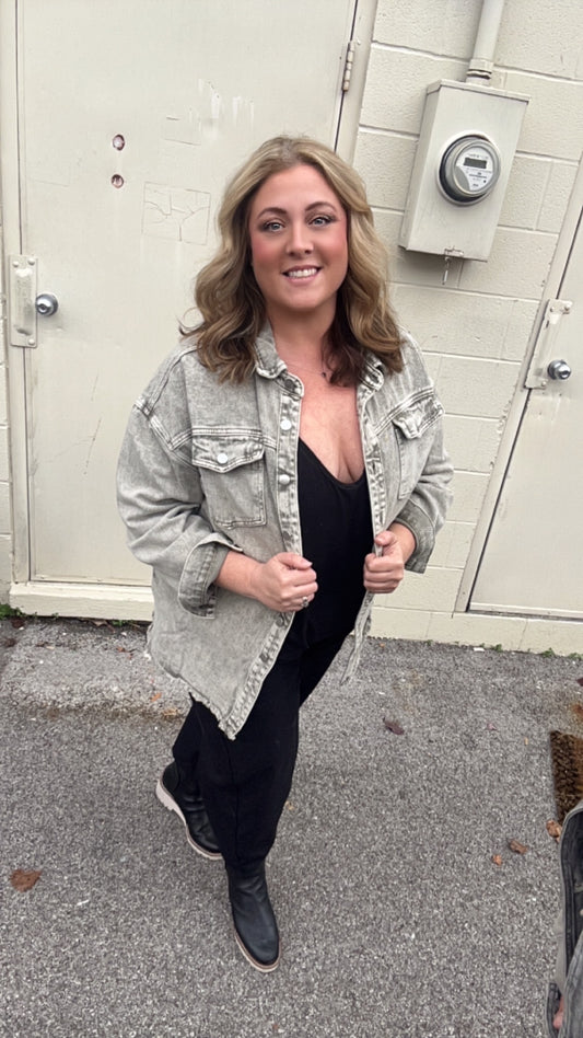 Love God ; Love People Frayed Jacket