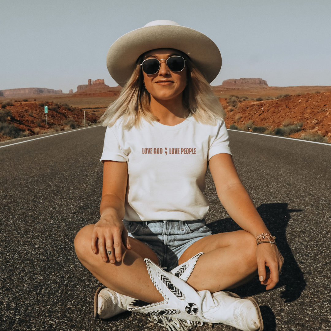 LOVE GOD ; LOVE PEOPLE TEE